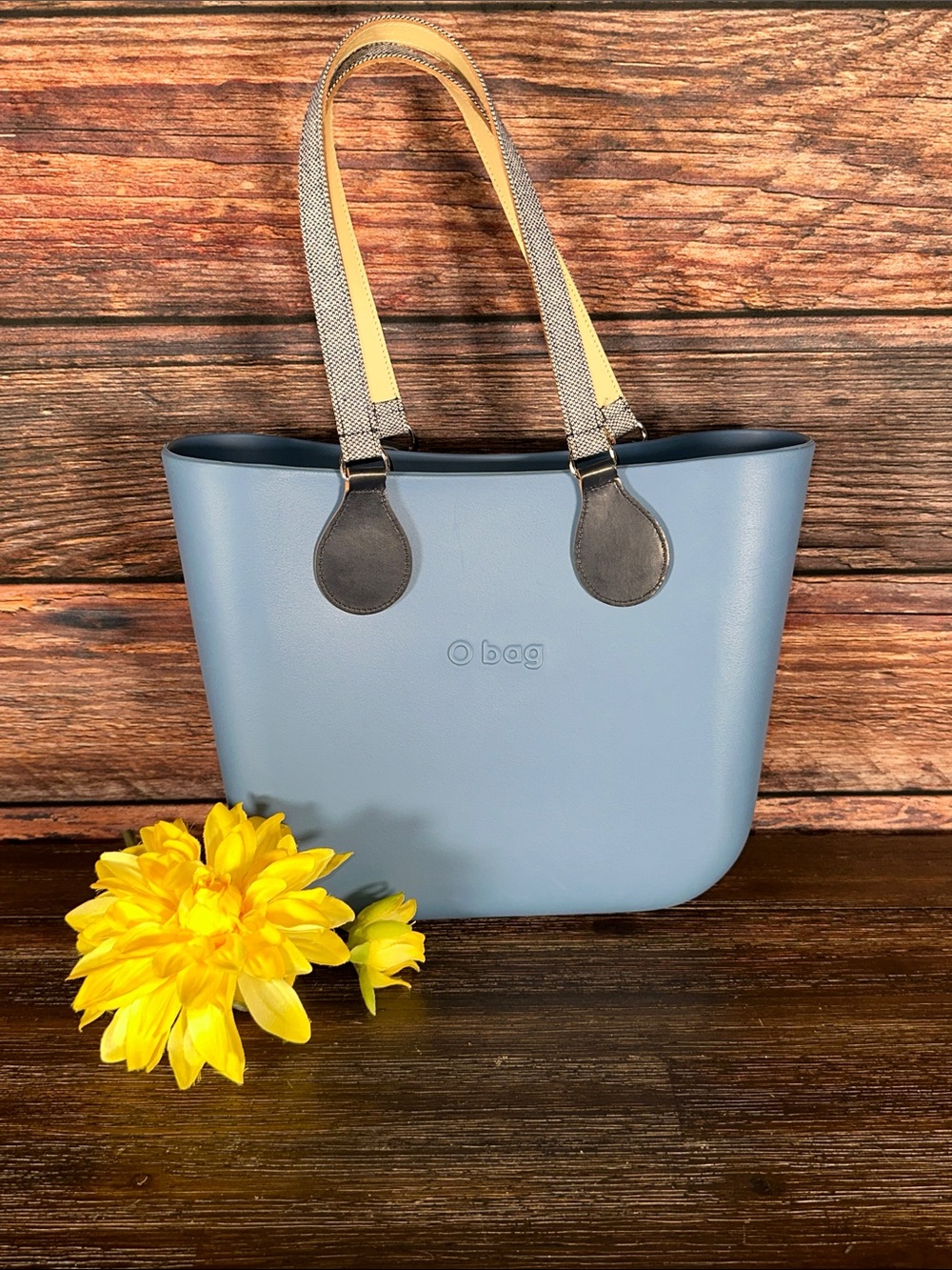 O bag made in Italy blue silicone tote bag!